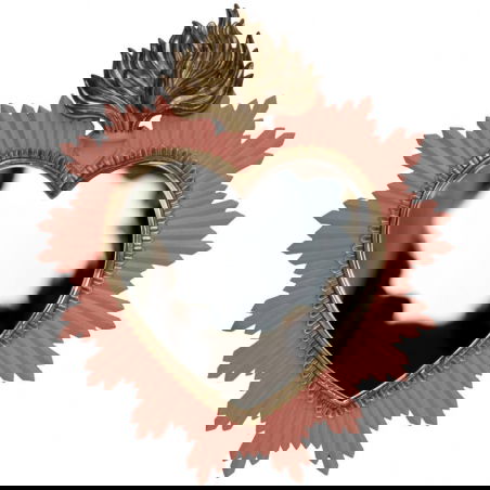 Miroir Coeur Polyrésine | Rose - Sélection déco