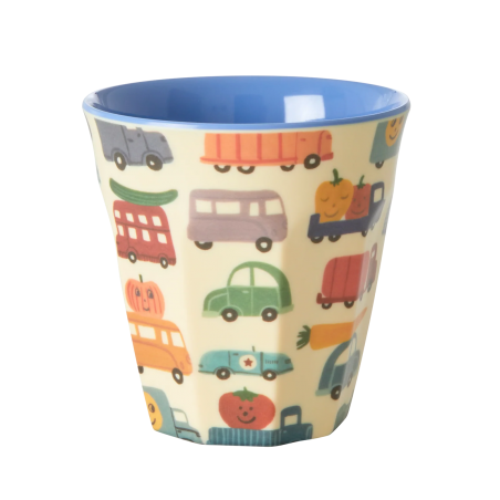 Gobelet medium | Happy Cars Print Multicolore - Rice