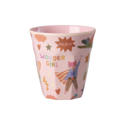 Gobelet medium | Hero Print Rose - Rice