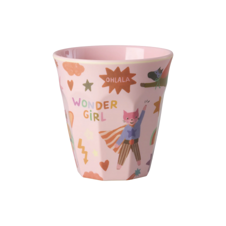 Gobelet medium | Hero Print Rose - Rice