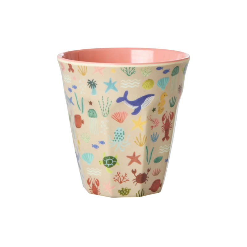 Gobelet medium | Ocean Print Corail