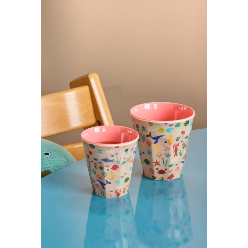 Gobelet medium | Ocean Print Corail