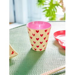 Gobelet medium | Darling Hearts Print Crème