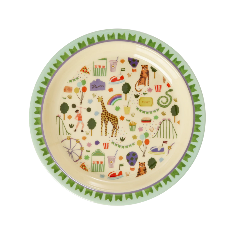 Assiette | Fun Fair Print Menthe