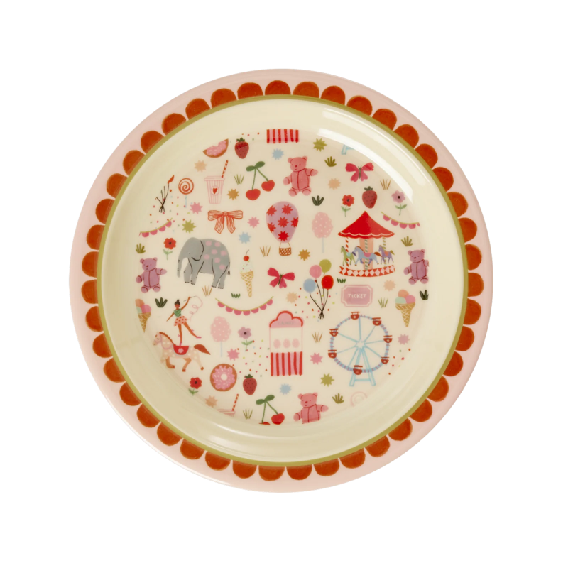 Assiette | Fun Fair Print Rose