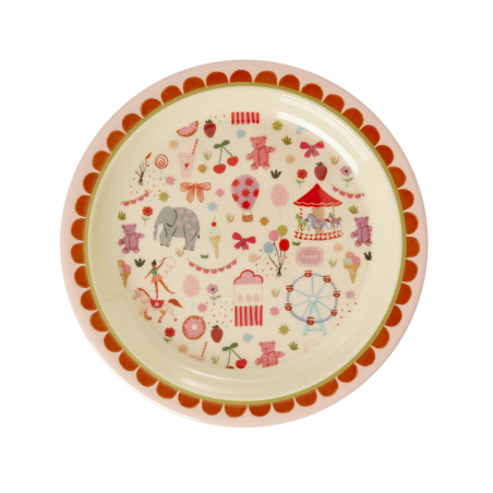 Assiette | Fun Fair Print Rose - Rice