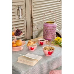 Céramique Mug | Embossed Heart Design Rose