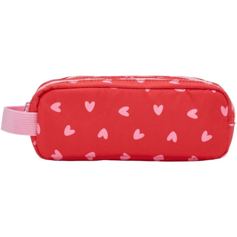 Trousse double | Coeurs rose