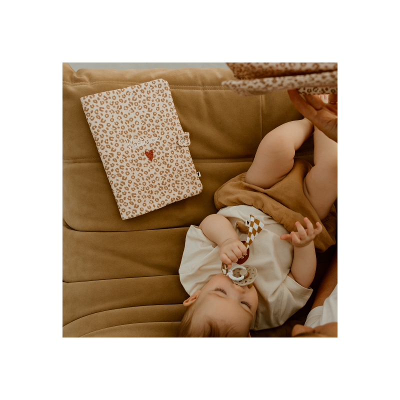 Protège carnet santé | Gaze Léopard