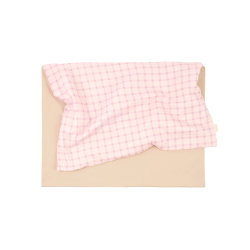 Couverture nouveau-né | Carreaux mauve et rose - Nobodinoz