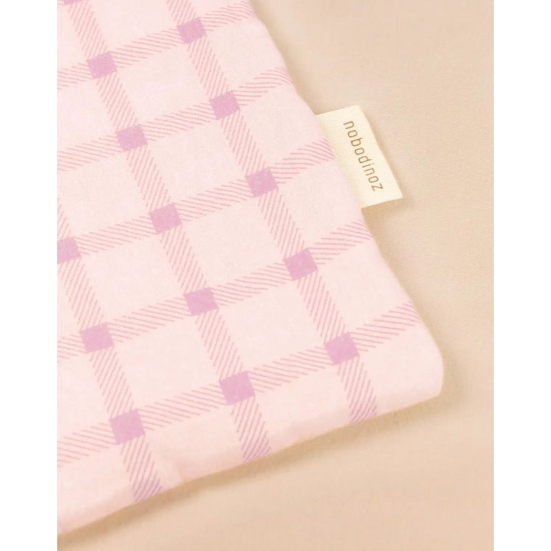 Couverture nouveau-né | Carreaux mauve et rose