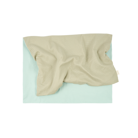 Couverture nouveau-né | Grille verte - Nobodinoz