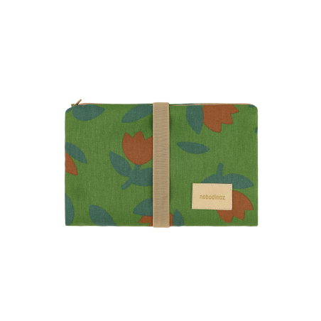 Tapis à langer imperméable Hyde Park | Tulipe verte - Nobodinoz