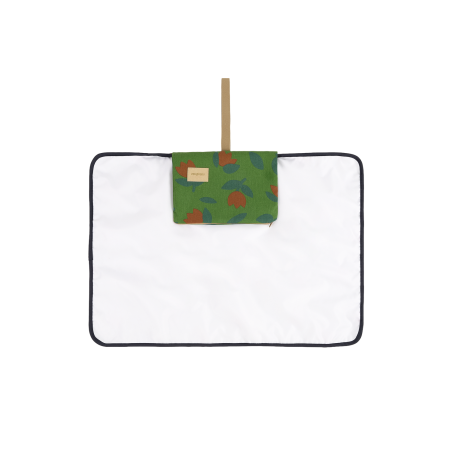 Tapis à langer imperméable Hyde Park | Tulipe verte - Nobodinoz