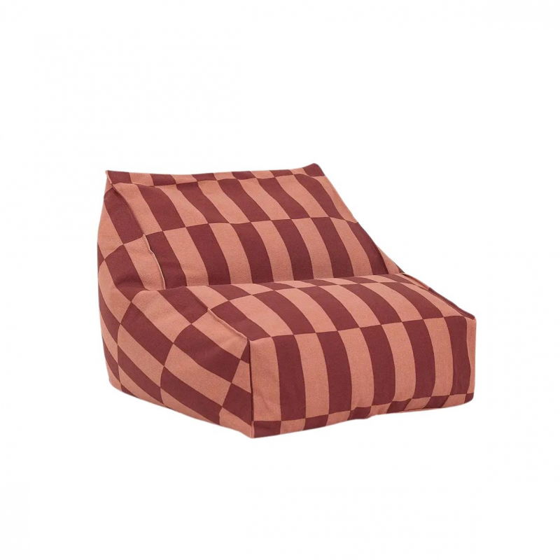 Pouf enfant | Carreaux marron