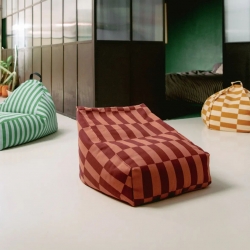 Fauteuil Pouf enfant | Carreaux marron