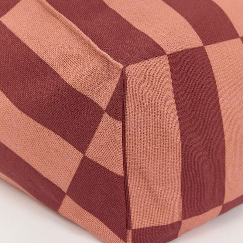 Pouf enfant | Carreaux marron