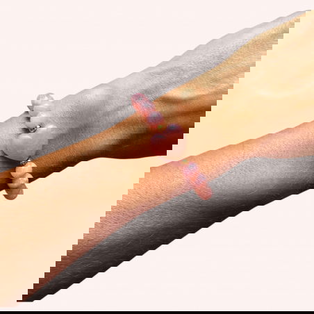 Bracelet perles roses - Coeur rose - Almati