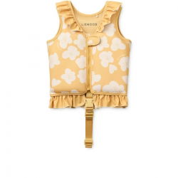 Gilet de piscine avec volants | Flower lemon yellow - Liewood