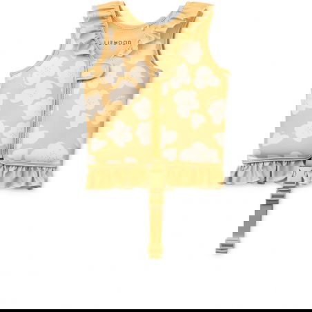 Gilet de piscine avec volants | Flower lemon yellow - Liewood