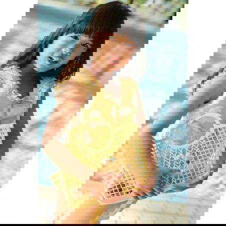 Gilet de piscine avec volants | Flower lemon yellow - Liewood