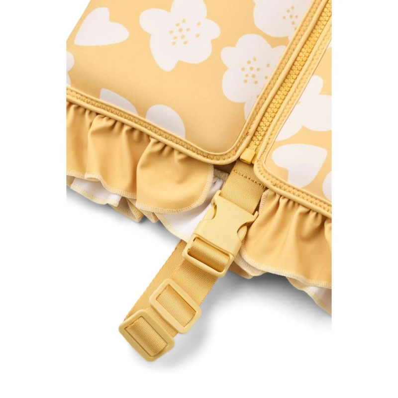 Gilet de piscine avec volants | Flower lemon yellow