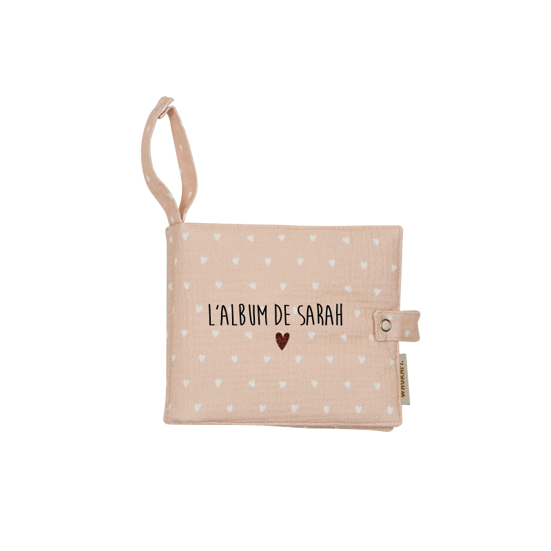 Mini album photos | Beige petits coeurs