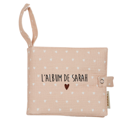 Mini album photos | Beige petits coeurs - Atelier wagram
