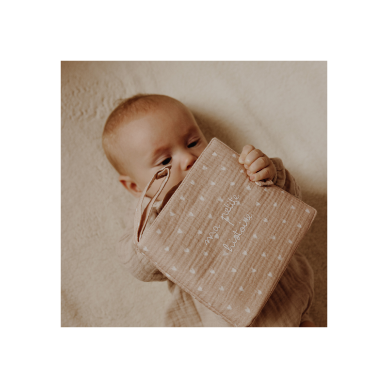 Mini album photos | Beige petits coeurs