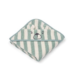 Cape de bain coton bio | Ours peppermint - Liewood