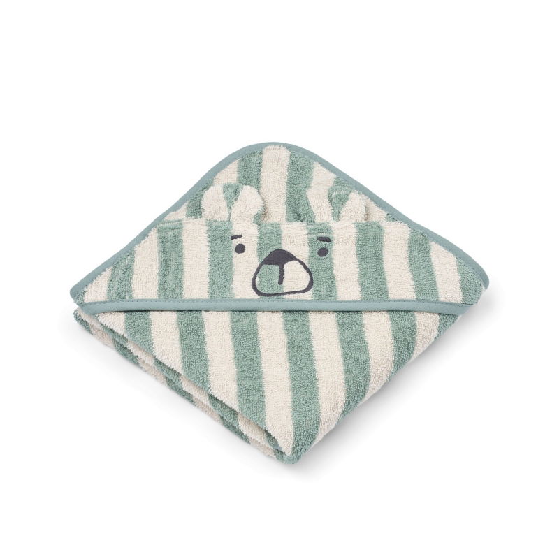 Cape de bain coton bio | Ours peppermint
