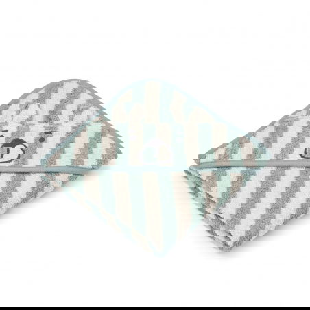 Cape de bain coton bio | Ours peppermint - Liewood