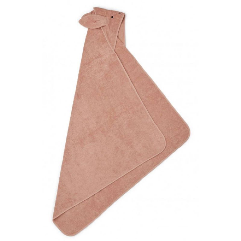 Cape de bain coton bio | Lapin corail