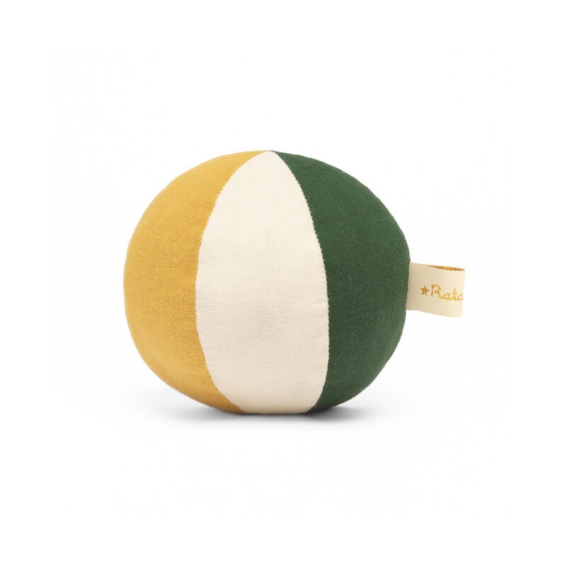 Balle tissus bébé 10 cm | Moutarde