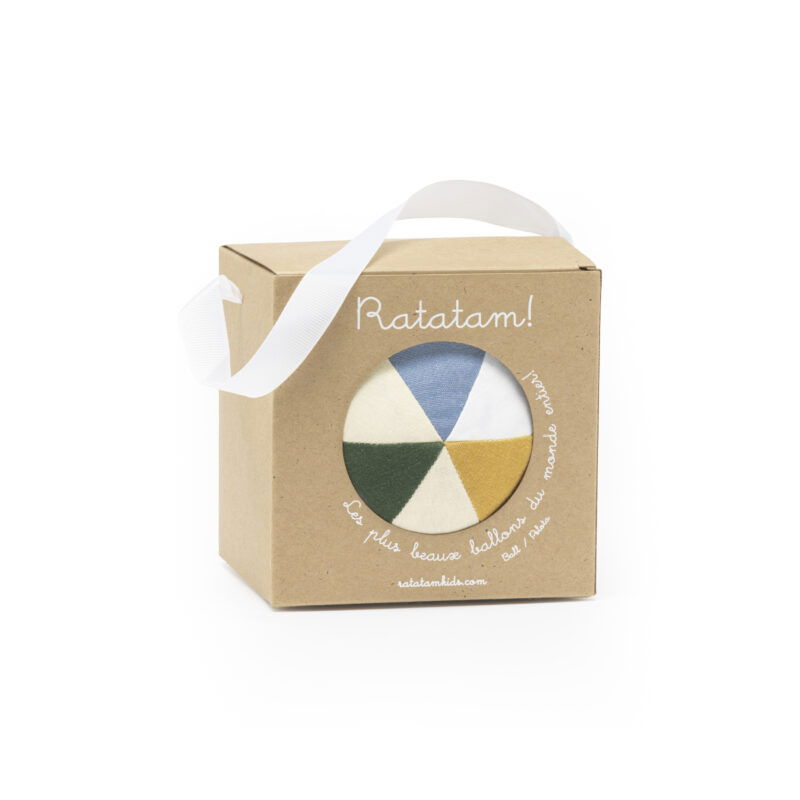 Balle tissus bébé 10 cm | Moutarde