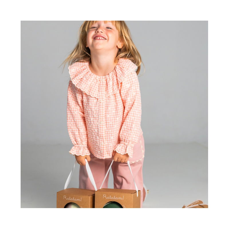 Balle tissus bébé 10 cm | Rose