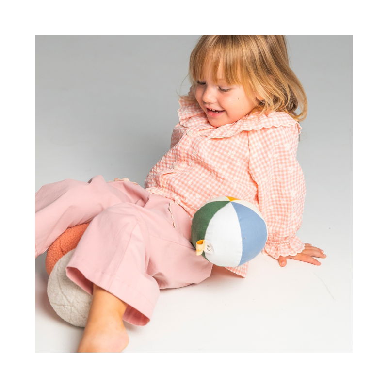 Balle tissus bébé 10 cm | Rose