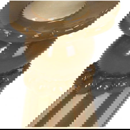 Bougeoir en grès beige 20 cm - Sélection déco