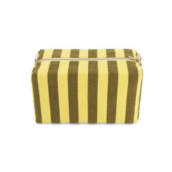 Trousse Vic | Rayures lemon/olive - Rose in April