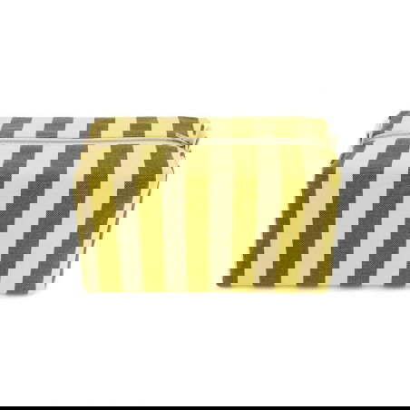 Trousse Vic | Rayures lemon/olive - Rose in April
