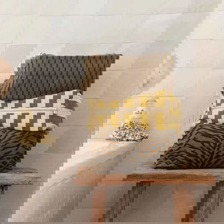 Trousse Vic | Rayures lemon/olive - Rose in April