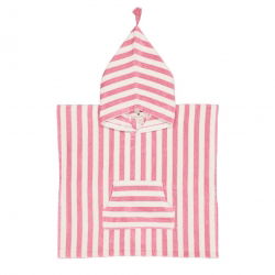 Poncho à rayures 1-3 ans | Strawberry - Rose in April