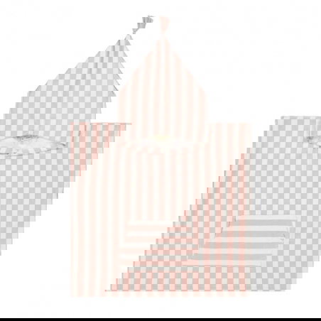 Poncho à rayures 4-6 ans | Rose clair - Rose in April