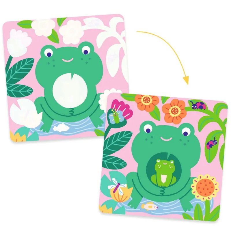 Coloriages magiques | Coucou caché maman-bébé du jardin