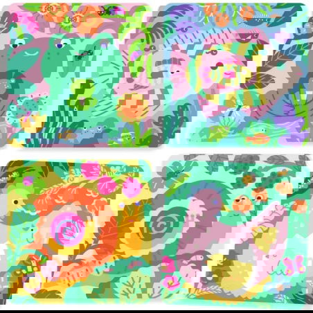 Coloriages magiques | Coucou caché maman-bébé du jardin - Djeco