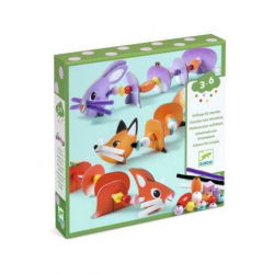 Enfilage fil chenille | Animaux mignons - Djeco