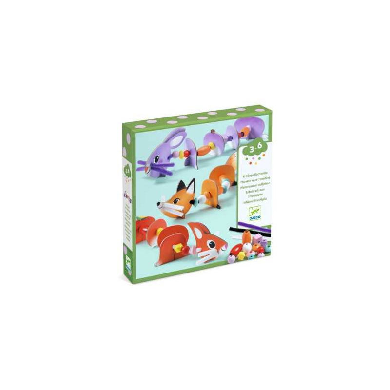 Enfilage fil chenille