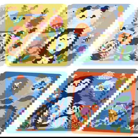 Coloriages magiques | Coucou caché maman-bébé du monde - Djeco