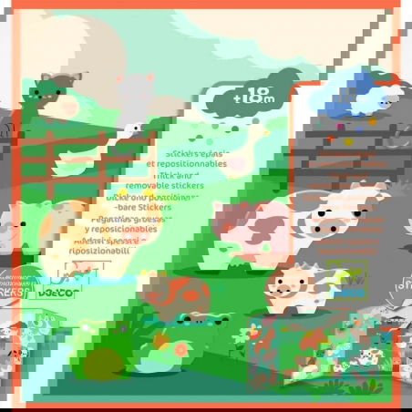 Stickers épais repositionnables | Les animaux de la ferme - Djeco