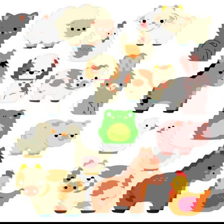 Stickers épais repositionnables | Les animaux de la ferme - Djeco